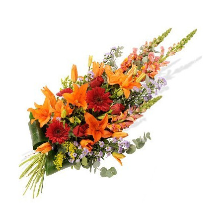 Fleurs deuil, deces et enterrement Nancy par fleuriste Interflora : Gerbe à main
