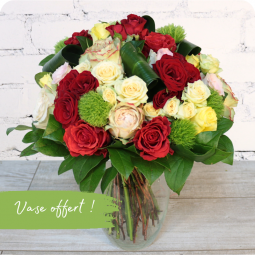 Fleurs anniversaire en bouquet  pour un joyeux anniversaire - livraison gratuite -  Espiègle et son vase offert