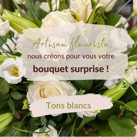 Bouquet du fleuriste tons blancs - livraison interflora Nancy