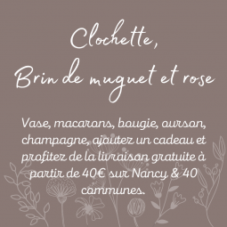 Clochette, bouquet de muguet et rose, livraison muguet nancy