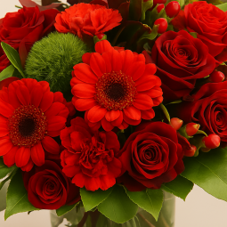Fleurs deuil, deces et enterrement Nancy par fleuriste Interflora : Bouquet deuil varié Ardent