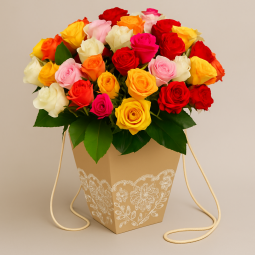 Fleurs deuil, deces et enterrement houdemont par fleuriste Interflora : bouquet bulle rond de roses Mélirose