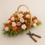 Fleurs deuil, deces et enterrement Nancy par fleuriste Interflora : Corbeille de fleurs Rosaire