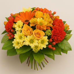 Fleurs deuil, deces et enterrement Pompey par fleuriste Interflora : Bouquet deuil varié