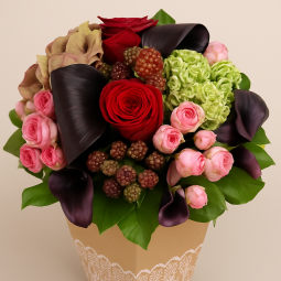 Fleurs deuil, deces et enterrement Nancy par fleuriste Interflora : Fleuriste à Essey - Prune