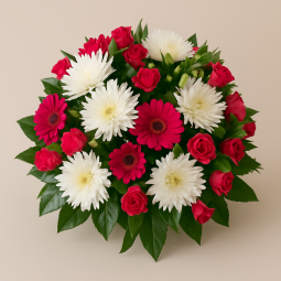 Fleurs deuil, deces et enterrement Nancy par fleuriste Interflora : Litchi, coussin de fleurs