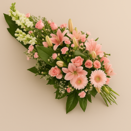 Fleurs deuil, deces et enterrement Nancy par fleuriste Interflora  osiris, gerbe de fleurs