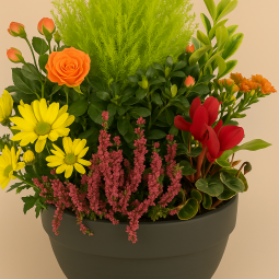 Fleurs deuil, deces et enterrement Vandoeuvre par fleuriste Interflora  Coupe de plantes d'extérieur Eyrignac