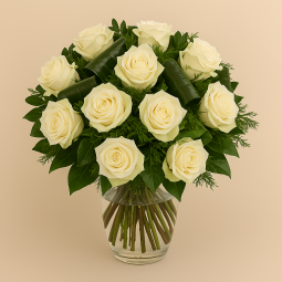 Fleurs deuil, deces et enterrement Nancy par fleuriste Interflora  Bouquet deuil blanc Solsy