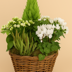 Fleurs deuil, deces et enterrement Nancy par fleuriste Interflora : jardin de plantes vertes et fleuries Equinoxe