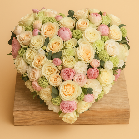Fleurs deuil, deces et enterrement Laxou et Essey par fleuriste Interflora tendresse, coeur de fleurs roses Fleurs deuil, deces et enterrement Laxou et Essey par fleuriste Interflora tendresse, coeur de fleurs roses