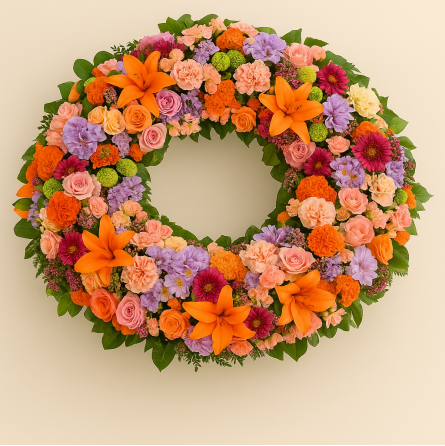 Fleurs deuil, deces et enterrement Nancy par fleuriste Interflora Couronne à plat Aube Fleurs deuil, deces et enterrement Nancy par fleuriste Interflora Couronne à plat Aube