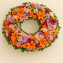 Fleurs deuil, deces et enterrement Nancy par fleuriste Interflora  Couronne à plat Aube