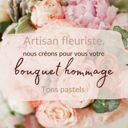 Fleurs deuil, deces et enterrement Nancy par fleuriste Interflora  Bouquet deuil hommage tons pastels