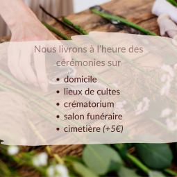 Fleurs deuil, deces et enterrement Nancy par fleuriste Interflora  Bouquet deuil hommage tons pastels