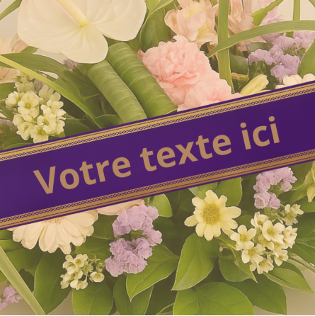 Ruban funéraire personnalisé violet satiné avec texte doré – Rue des Fleurs Nancy Ruban funéraire personnalisé violet satiné avec texte doré – Rue des Fleurs Nancy