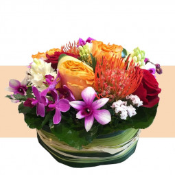 Fleurs anniversaire en bouquet  pour un joyeux anniversaire - livraison gratuite -  bouquet Farandole