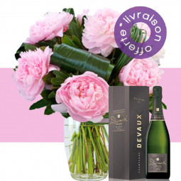 Fleurs Nancy, fleurs de saisons, magasin de fleurs Nancy, Vandoeuvre, Villers et Essay - Pivoine glam' & Champagne