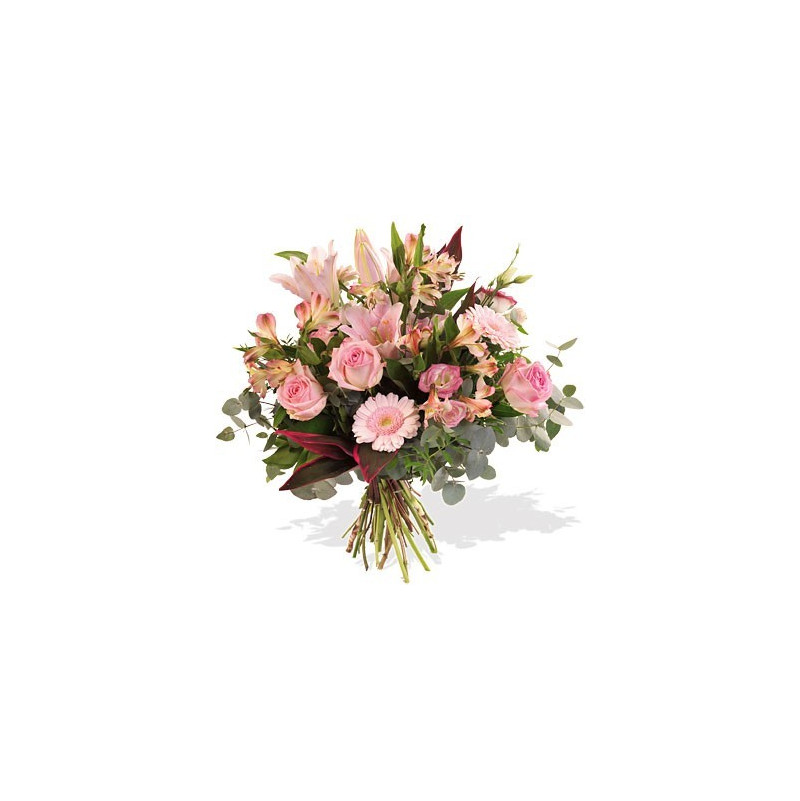 Fleurs anniversaire en bouquet  pour un joyeux anniversaire - livraison gratuite -  bouquet de fleurs variées roses Saveur