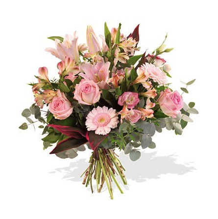 Fleurs anniversaire en bouquet  pour un joyeux anniversaire - livraison gratuite -  bouquet de fleurs variées roses Saveur