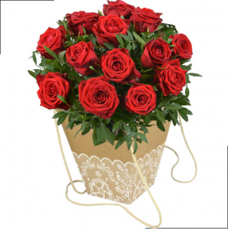 Fleurs deuil, deces et enterrement Nancy par fleuriste Interflora : bouquet bulle rond de roses rouges Passion