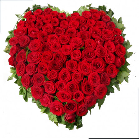 Amour - cœur de roses rouges | Rue Des Fleurs | fleuriste à Nancy