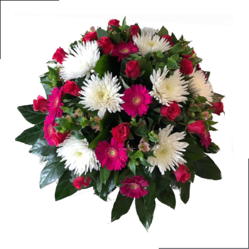 Fleurs deuil, deces et enterrement Nancy par fleuriste Interflora : Litchi, coussin de fleurs