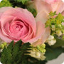 Trèfle, bouquet de muguet et roses et son vase offert - fleuriste muguet à Nancy