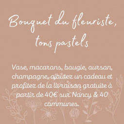 Bouquet du fleuriste tons pastels - livraison interflora Nancy
